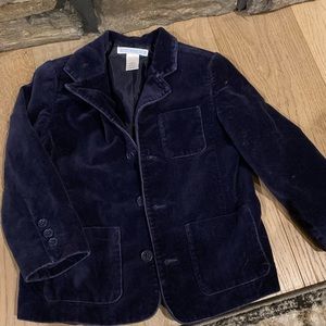 Janie and Jack Blue Velvet Jacket Boys size 2-3
